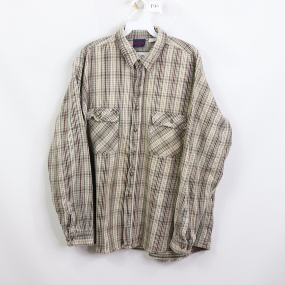 トップス DAKOTA 80s L/S Checked Flannel Shirt XL. USA製 80's Dakota フランネルシャツ チェック柄